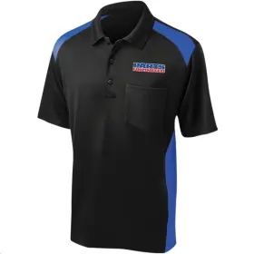 Psu36cs416brbmd Throttle Threads Polo Shirt - Black/blue Medium