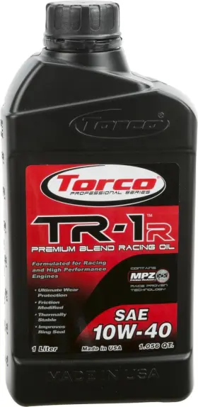 A141040ce Torco International Corp Tr-1r Premium Blend Racing Oil 10w-40 1l 88-6030