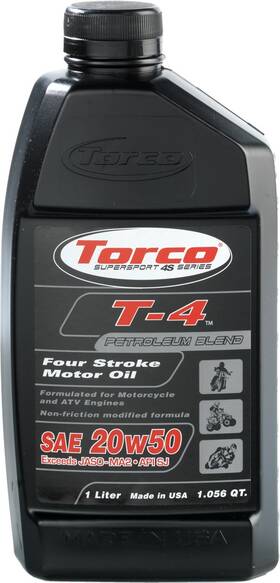 Torco T612050b T 4 Motor Oil 20w-50 For 4-cycle Motorcycles 55 Gallon Drum