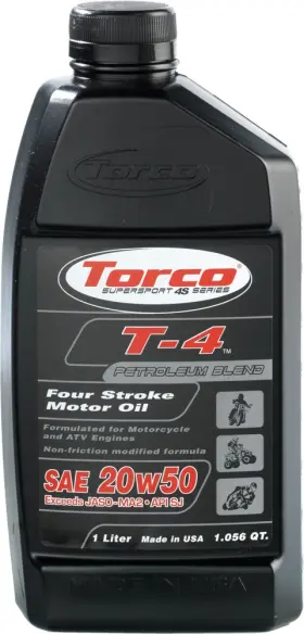 T612050b Torco T 4 Motor Oil 20w-50 For 4-cycle Motorcycles 55 Gallon Drum