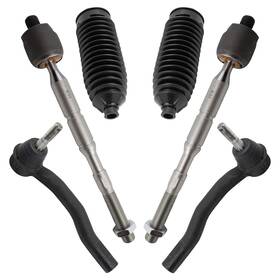 Trq Psa37305 Front Steering Kit Rack And Pinion Bellow Tie Rod Compatible With Toyota Prius