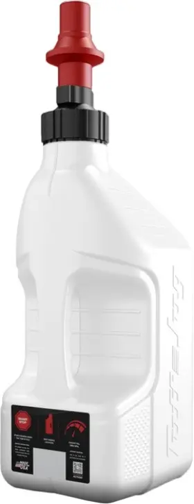Wurr20 Tuff Jug Ripper Cap Gas Can 5 Gallon White Can/red