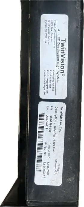 906-0896-008 Twin Vision Led Bus Coach Side Destination Sign