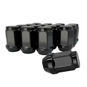 Tyk371148blk-20 Tyk Industries 20 Black 14x1.5 Closed End Bulge Acorn Lug Nuts - 3/4 19mm Hex 1.38 Inch Tall