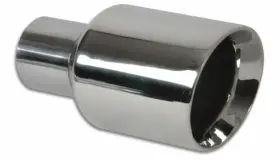 Vibrant 690092180133 2.50in Inlet I.d. 3.50in Outlet O.d. Round Stainless Steel Tip Double W