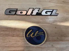 191853687l Vw Mk3 A3 92-99 Golf Gl Rear Emblem Badge Oem New