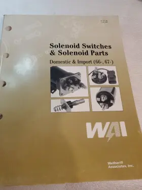 87-261-96 Wai 1996 Wetherill Alternators Starters Generator Motors Catalog