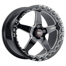 Weld Racing S156b0084p38 15x10 Ventura 6 Drag Wheel Gloss Black 6x139.7 Et38