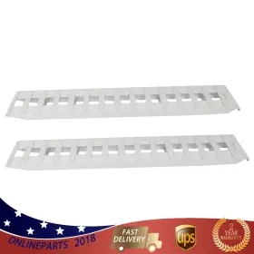 On1069232l Wflnhb Pair Aluminum 6000lbs Trailer Ramps Hook End For Truck Car Auto 84ftftx14ftft