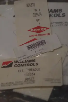 133304 Willimas Controls Williams Treadle Heel Pin And Bushing Kit P/n New In Package