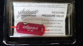 260-1876 Wilwood Residual Brake Pressure Valve 10 Psi Nip