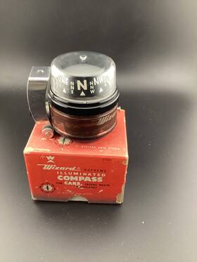 Wizard Go C1375 Vintage Illuminated Navigation Compass Supreme Model Dash
