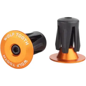 Wolf Tooth 810006805055 Alloy Bar End Plugs - Orange Barplug-al-org