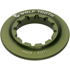 Wolf Tooth 810006808421 Centerlock Rotor Lock Ring - Internal Splined Olive Rtr-lckrng-is-olv