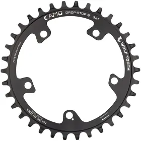 Camo-al32-b Wolf Tooth Camo Aluminum Chainring - 32t Black