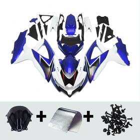 Wynmoto Fwk8-83 #sbanxiyu88 White Blue Bodywork For Suzuki Gsxr600 Gsx-r750 K8 2008 2009 2010 Fairings Kit