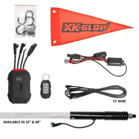 Xk Glow 850046479984 Xkmax Rgbw Whip Kit 2 Pc 48 Inch