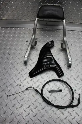 7472620 Yamaha 1987 Virago 535 Xv535 Back Rest/left Frame Side Cover/throttle Cable