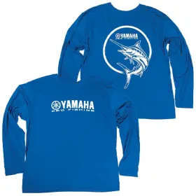 Crp-18ldf-bl-lg Yamaha Marine New Oem Mens Pro Fishing Off Shore Ls Tee