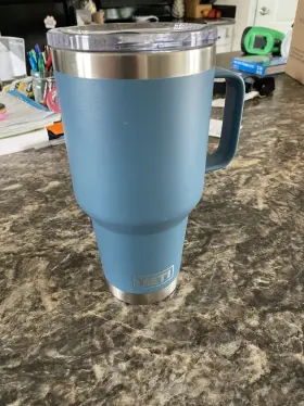 13223284 Yeti Rambler 30 Oz Stainless Steel Vacuum Insulated Tumbler With Magslider Lid Blue