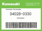 Kawasaki Genuine Step,rr,rh 34028-0330 New. Price: $66.70.