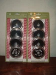 8 New Del Sol Mason Jar Chalkboard Lids With Red & White Striped Straws. Price: $29.95.