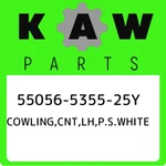 55056-5355-25Y Kawasaki Cowling,cnt,lh,p.s.white 55056535525Y, New Genuine Oem. Price: $756.38.