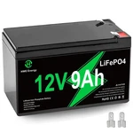 Hwe Energy 12V 9AH Lithium Battery, Deep Cycles Rechargeable LIFEPO4 New. Price: $52.28.
