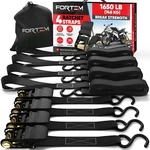 Fortem Ratchet Straps 1650LB Break Strength 4 Pack 15FT X 1IN Tie Down New. Price: $37.80.