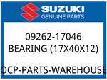 Suzuki Oem Part 09262-17046 Bearing, Lh (17X40X12) New. Price: $33.49.
