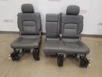 10 Toyota Landcruiser Seat Set Gray Leather Heated Rear Second Row Used. Price: $750.00.