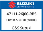 Suzuki Oem Part 47111-26J00-RB5 Cover, Side Rh (white) New. Price: $387.86.
