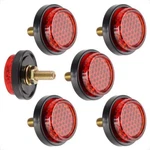 Evermotor Red Reflectors Motorcycle License Plate Bolts Nuts Mini Decorative Brand. Price: $17.05.
