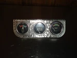 Vintage Gauge Panel 2-1/8" O.d. Amperes Oil Pressure Temperature Stewart Warner Used. Price: $175.00.