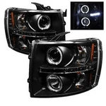 Spyder Projector Headlights Led Halo For Chevy Silverado 1500 - Black New. Price: $203.61.