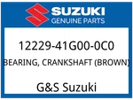 Suzuki Oem Part 12229-41G00-0C0 Bearing, Crankshaft (brown) New. Price: $19.07.