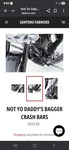 Santoro Fabworx Not Yo Daddy's Crash Bar Gloss Black Flt '14-22 SF80011 Used. Price: $325.00.
