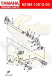 Yamaha Oil Seal (12X19X5-401) 93109-12012-00 Oem New. Price: $19.00.