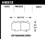 Hawk Performance HB913B.659-AE Hps 5.0 Disc Brake Pad New. Price: $240.29.