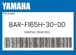 Yamaha Genuine Graphic, Rear (rh) BAR-F165H-30-00 New. Price: $50.48.