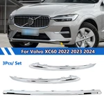For 2022-24 Volvo XC60 Chrome Front Lower Bumper Molding Trim Left+center+right New. Price: $92.73.