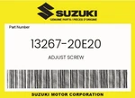 Suzuki Genuine Adjust Screw 13267-20E20 New. Price: $13.46.