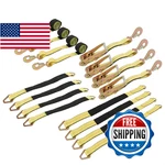Silscvtt 4-PK Yellow Car Tie Down Axle Straps W/snap Hooks 2"X96' 10K Lbs New. Price: $136.63.