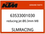 Ktm Oem Part 63533001030 Reducing Jet 0.3MM M8 New. Price: $10.22.