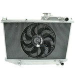 Cxracing Aluminum Cooler Radiator + 12" Fan For 84-87 Corolla AE86 Dual Core Mt New. Price: $217.20.