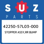 42250-57L03-000 Suzuki Stopper Assy,rr Bump 4225057L03000, New Genuine Oem Part. Price: $57.55.