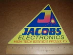 Vtg New Drag Racing Decal Sticker Jacobs Electronics High Tech Ignition Nos 10". Price: $15.90.
