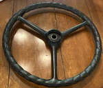 Black Spoke Steering Wheel Jeep Willys CJ3B CJ6 FC-150 Original Sheller Used. Price: $135.00.