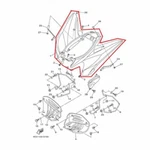 New Oem Yamaha Raptor 125 Rear Fender White. Price: $239.95.