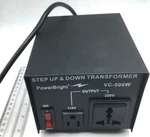 Powerbright Step Up & Down Tranformer VC-500W Working Used. Price: $30.00.